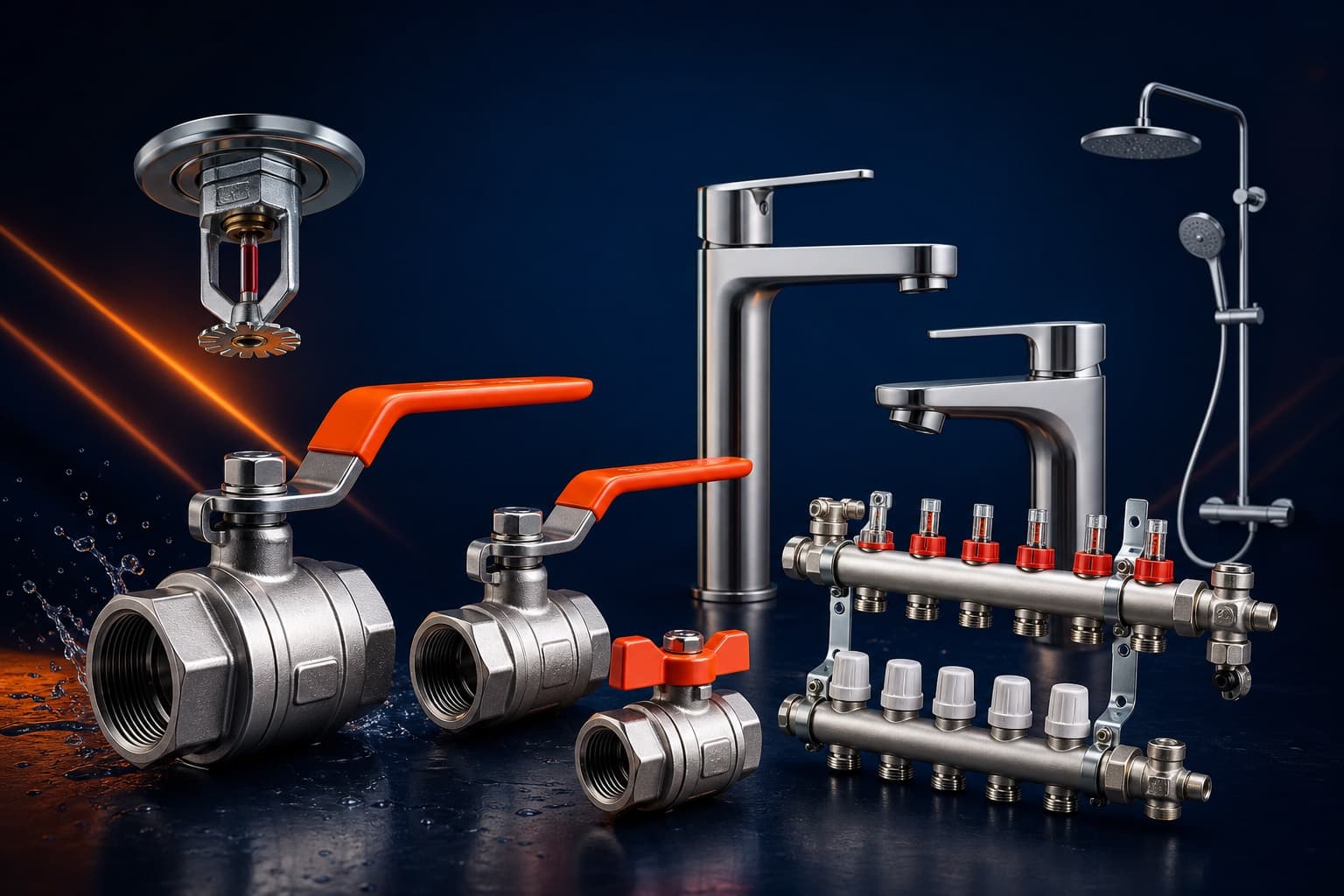 304 stainless steel fire valves and bathroom fixtures