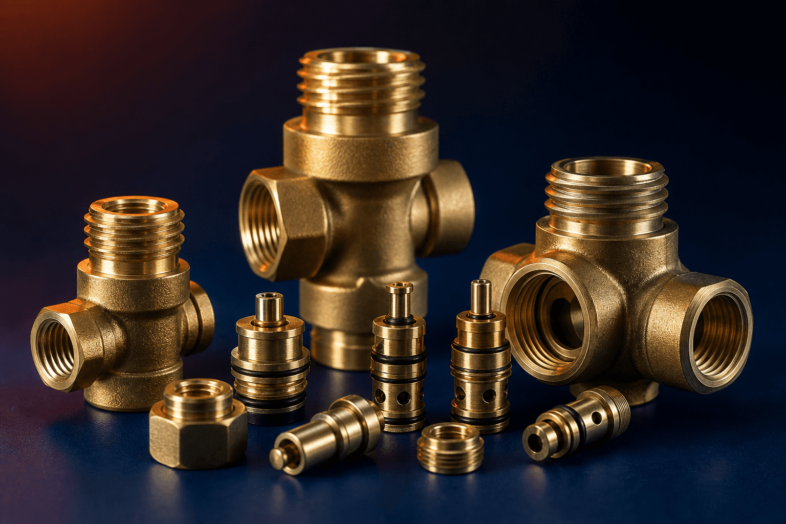 Valve and connector components