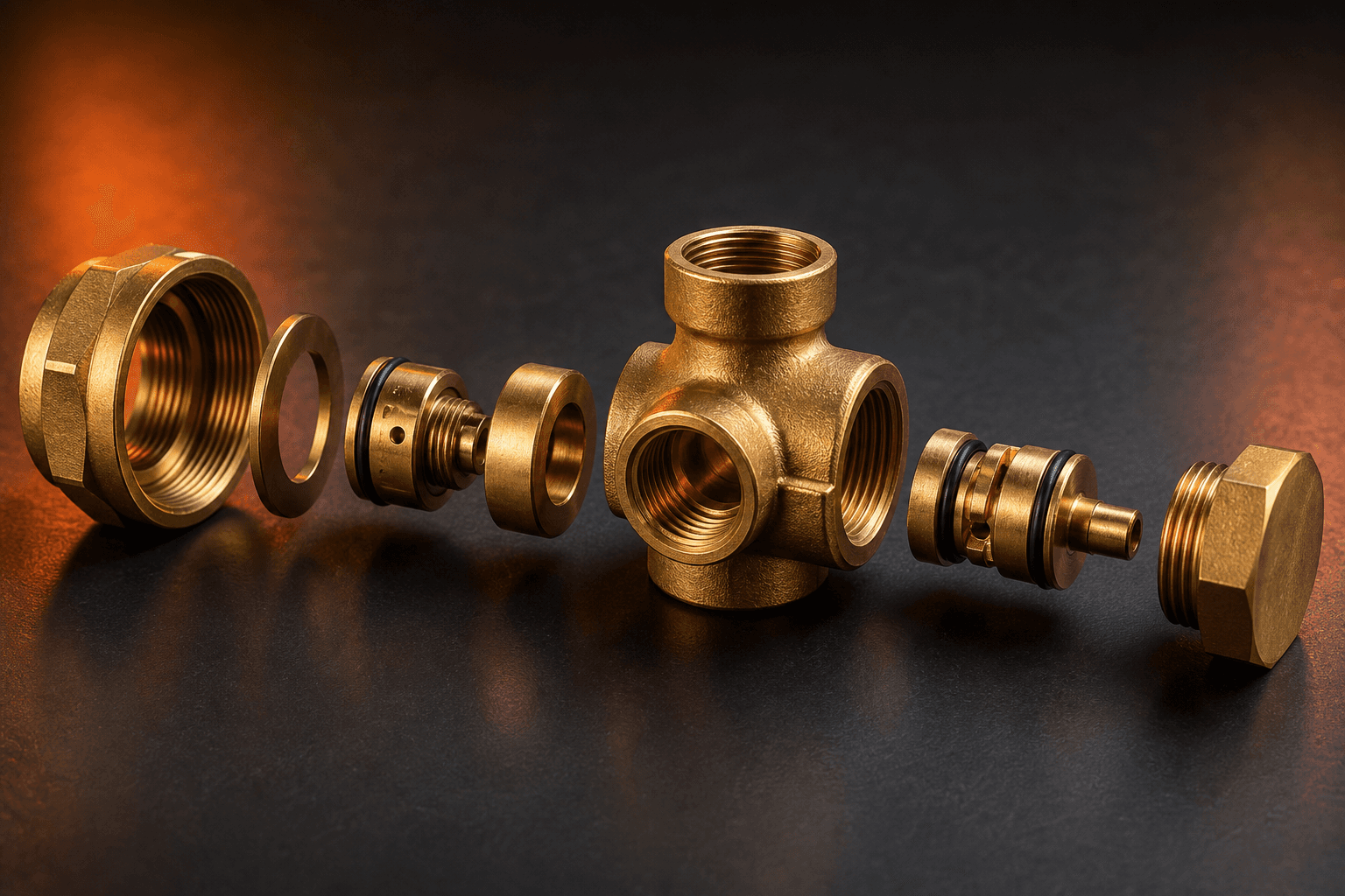 Multi-piece brass assemblies